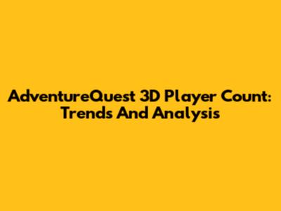 AdventureQuest 3D Player Count: Trends And Analysis