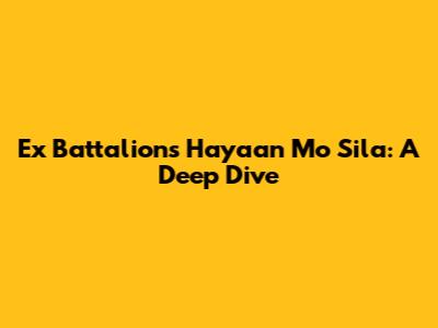 Ex Battalion's "Hayaan Mo Sila": A Deep Dive