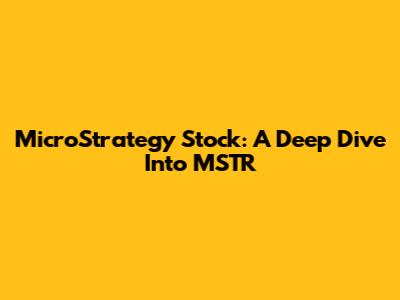 MicroStrategy Stock: A Deep Dive Into MSTR