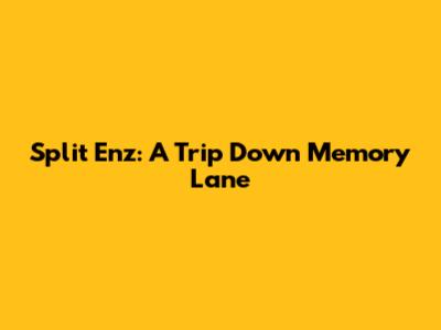 Split Enz: A Trip Down Memory Lane